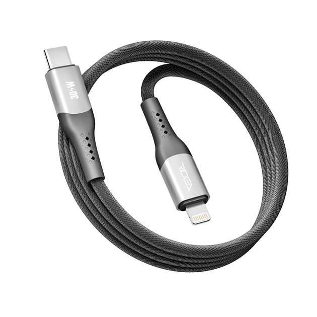 Кабель для зарядки USB Ridea RC-US42 UltraStrong Type-C to Lightning 30W (10V/3A) 1.2m Черный - изображение 7