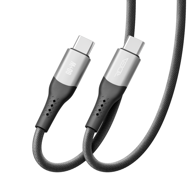 Кабель для зарядки USB Ridea RC-US42 UltraStrong Type-C to Type-C 60W (20V/3A) 2m Черный - Фото 4 Кабель для зарядки USB Ridea RC-US42 UltraStrong Type-C to Type-C 60W (20V/3A) 2m Черный - изображение 4