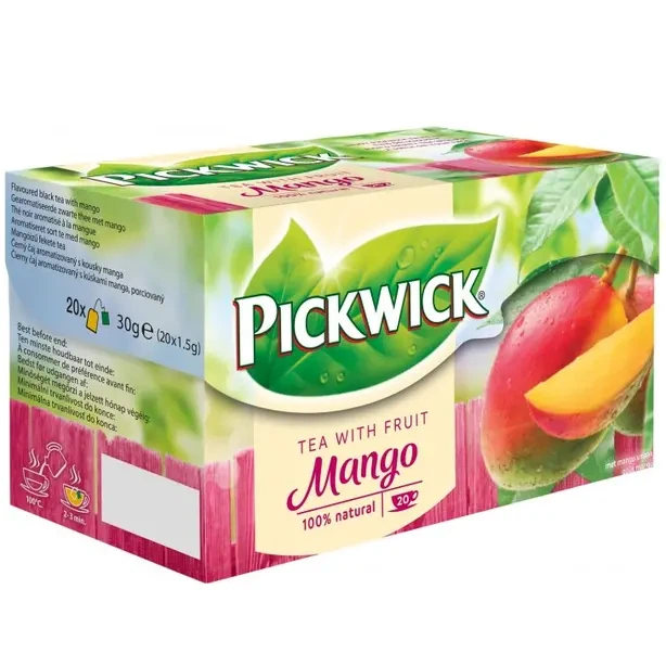 Чай в пакетиках Pickwick чорний з манго 1,5г х 20 шт (564394) - Фото 2 Чай в пакетиках Pickwick чорний з манго 1,5г х 20 шт (564394) - изображение 2