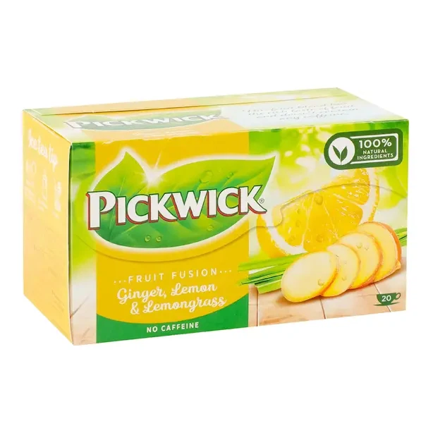 Чай в пакетиках Pickwick фруктово-трав'яний імбир-лемонграс 2г х 20 шт (907484) - Фото 1 Чай в пакетиках Pickwick фруктово-трав'яний імбир-лемонграс 2г х 20 шт (907484) - изображение 1