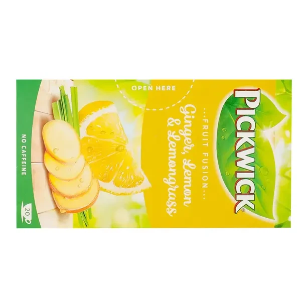 Чай в пакетиках Pickwick фруктово-трав'яний імбир-лемонграс 2г х 20 шт (907484) - Фото 2 Чай в пакетиках Pickwick фруктово-трав'яний імбир-лемонграс 2г х 20 шт (907484) - изображение 2