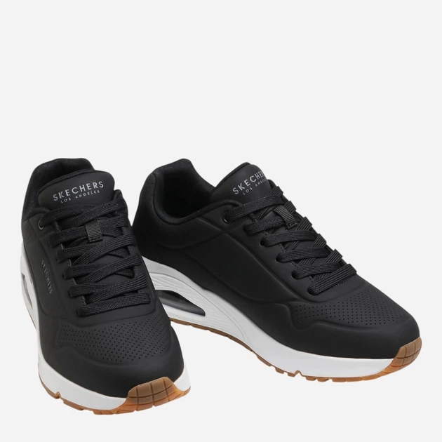 Чоловічі кросівки Skechers Uno - Stand On Air 52458-BLK 41 Чорні (193113436764) - зображення 4