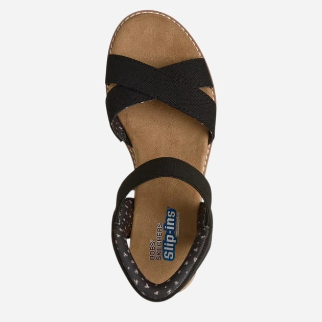 Жіночі сандалії Skechers BOBS Desert Kiss - Golden Lily 114418-BLK 41 Чорні (198739558579) - зображення 4
