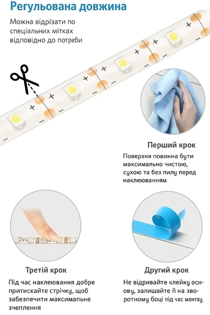 Светодиодная 5м LED лента с кнопкой, USB 5V, лента для подсветки комнат, поверхностей. - изображение 9