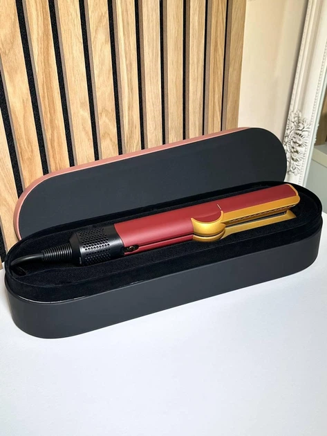 Airstrait HT-01 2-в-1 — випрямляч і фен для волосся з кейсом, Velvet Red/Gold - зображення 8