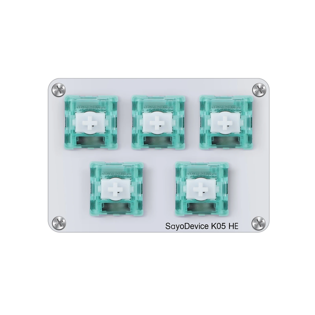 Кейпад макропад SayoDevice K05 HE White Gateron Jade Pro 8000Hz White - зображення 3