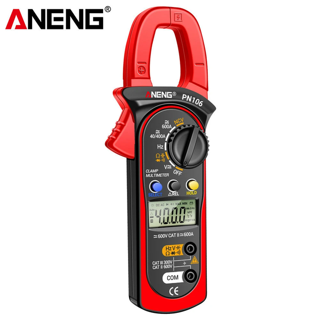 Токовые клещи ANENG PN106 AC DC True RMS 600A NCV мультиметр - Фото 5 Токовые клещи ANENG PN106 AC DC True RMS 600A NCV мультиметр - изображение 5