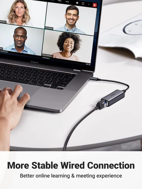 Адаптер UGREEN USB-C на Ethernet Gigabit (1000 Мбіт/с) - Фото 4 Адаптер UGREEN USB-C на Ethernet Gigabit (1000 Мбіт/с) - изображение 4