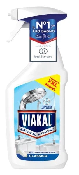 Засіб для ванної VIAKAL CLASSICO Spray 800 мл – проти вапняного та мильного нальоту - Фото 1 Засіб для ванної VIAKAL CLASSICO Spray 800 мл – проти вапняного та мильного нальоту - изображение 1