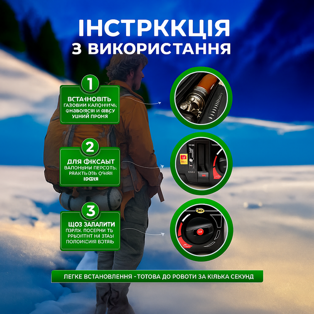 Туристична газова плита для походу портативна з п'єзопідпалом з пластиковим кейсом Happy Home BDZ-155-A - Фото 8 Туристична газова плита для походу портативна з п'єзопідпалом з пластиковим кейсом Happy Home BDZ-155-A - зображення 8