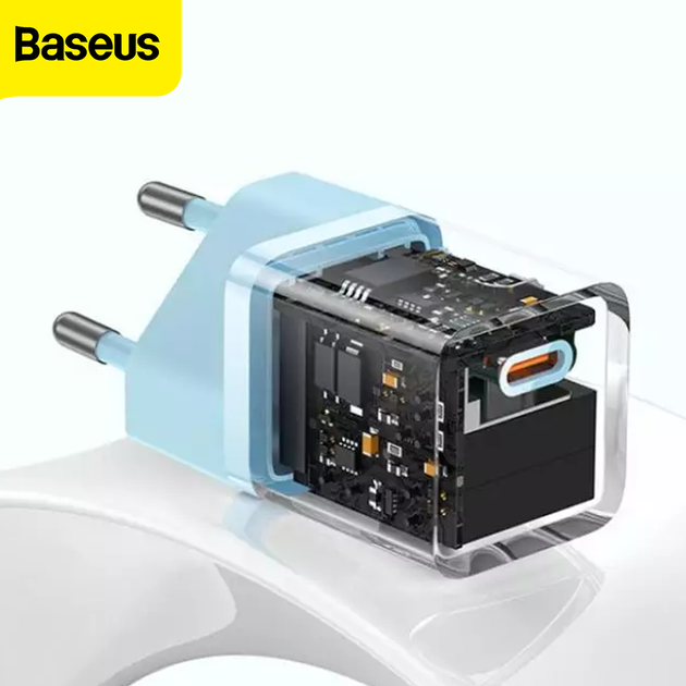 Зарядний Пристрій Baseus GaN5 Mini Fast Charger Type-C 30 Вт blue (CCGN070603) - зображення 4
