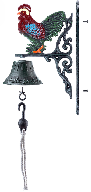 Декоративний чавунний дзвіночок Kadax Greux з півнем (5903699496510) - зображення 4