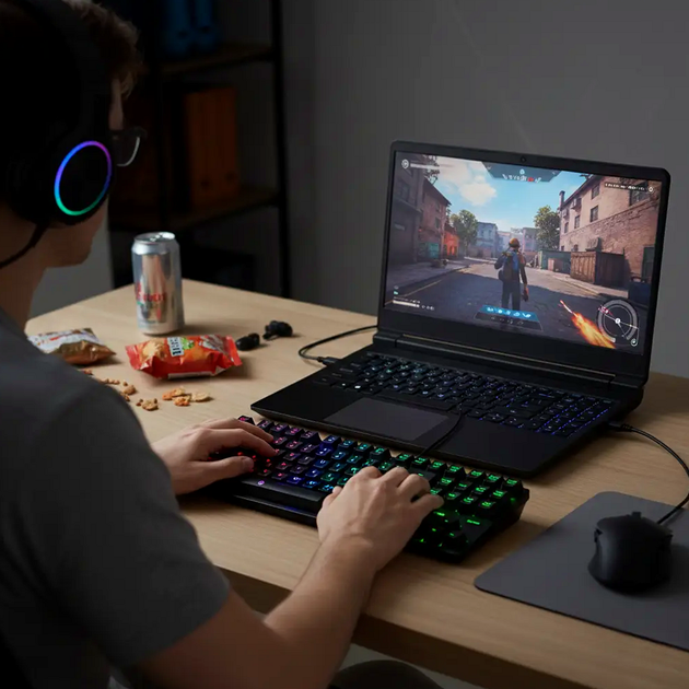 Клавіатура механічна RGB підсвічування 104 клавіші провідна USB чорний DX 750 для ПК та ноутбука - зображення 3