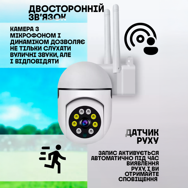 Внешняя беспроводная IP камера видеонаблюдения с Wi-Fi уличная с удалённым доступом - Фото 7 Внешняя беспроводная IP камера видеонаблюдения с Wi-Fi уличная с удалённым доступом - изображение 7