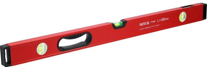 Poziomnica aluminiowa Yato YT-30082 z uchwytem 3 libelle 800 mm (5906083125324) - obraz 2