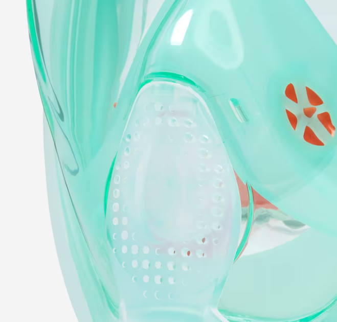 Полнолицевая Маска для Плавания Ныряния Снорклинга Subea Easybreath+ Freetalk M/L Зеленый - изображение 3