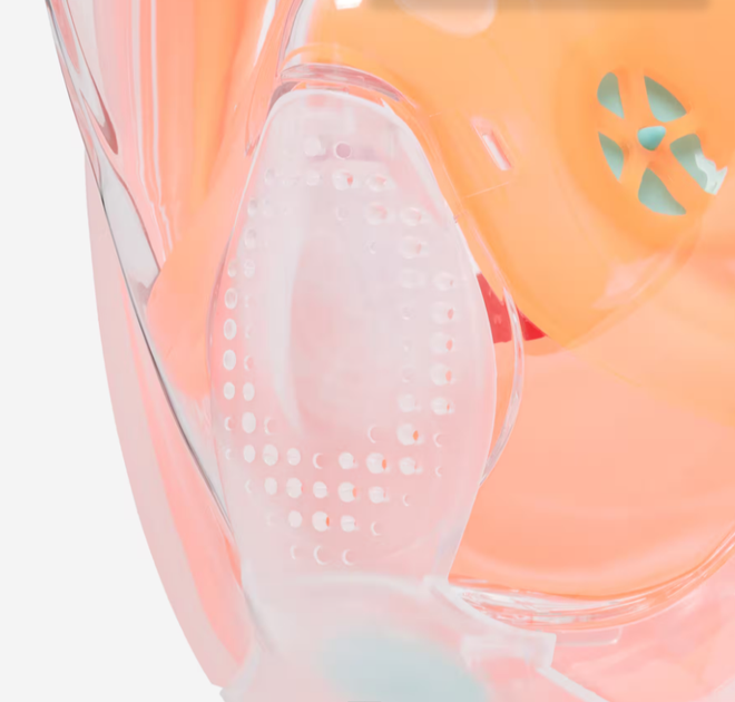 Полнолицевая Маска для Плавания Ныряния Снорклинга Subea Easybreath+ Freetalk S/M Оранжевый - изображение 3