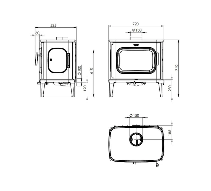 Чавунна піч Dovre Saga 301 - Фото 2 Чавунна піч Dovre Saga 301 - зображення 2