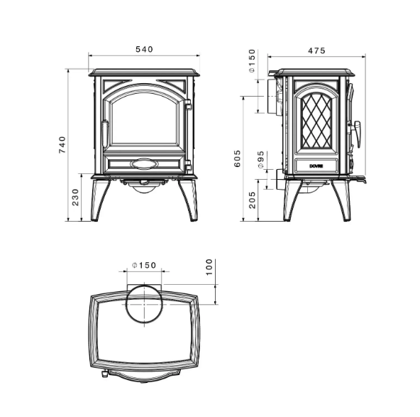 Чавунна піч Dovre 540 W - зображення 2