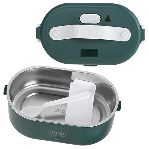 Ланч-бокс/контейнер для еды с подогревом Adler AD 4505 green, 0,8л, нержавеющая сталь, электрический (COPY) - изображение 3