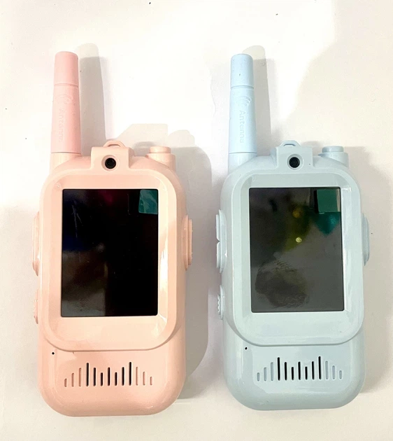 Рации детские 2 шт с видеозвонком wi fi цветным экраном зарядкой type c Video Walkie Talkie детская портативная видео рация вай фай до 300 м игровой набор для детей видео на аккумуляторе 650 mah синий розовый - изображение 5
