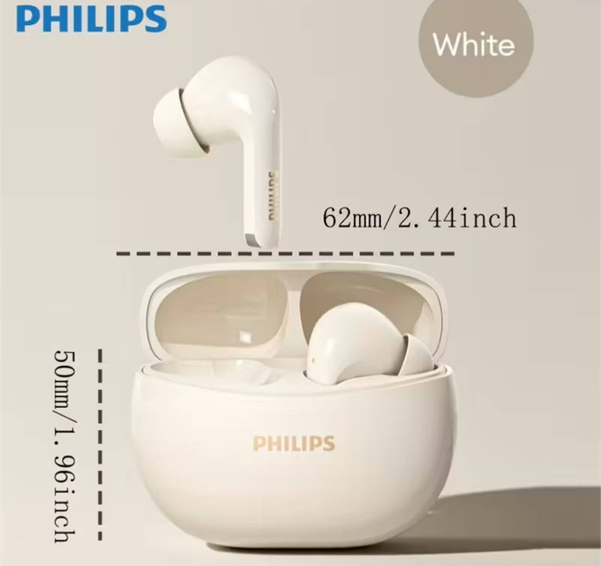 Навушники Philips TAT1320 бездротові (Bluetooth 6.0, 28 годин автономності білі) - Фото 6 Навушники Philips TAT1320 бездротові (Bluetooth 6.0, 28 годин автономності білі) - зображення 6