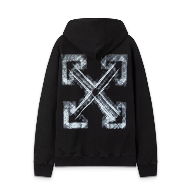 Мужское демисезонное худи OFF White с принтом 2XL черное (OFH004) - Фото 2 Мужское демисезонное худи OFF White с принтом 2XL черное (OFH004) - изображение 2