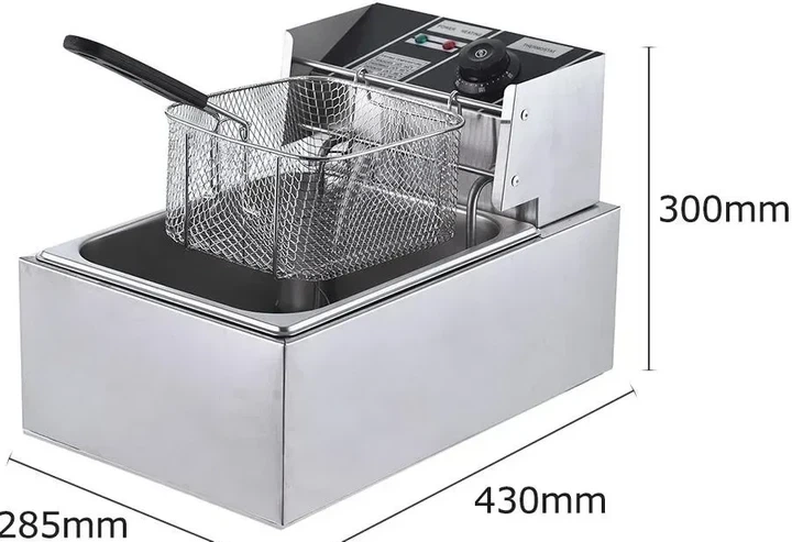 Професійна електрична фритюрниця Dotvix D-803, 2800 Вт, 6 л, з кошиком з нержавіючої сталі - изображение 9