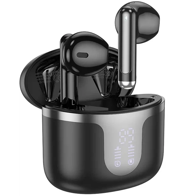 Бездротові Bluetooth навушники Hoco EQ7 Snowflake Black - изображение 2