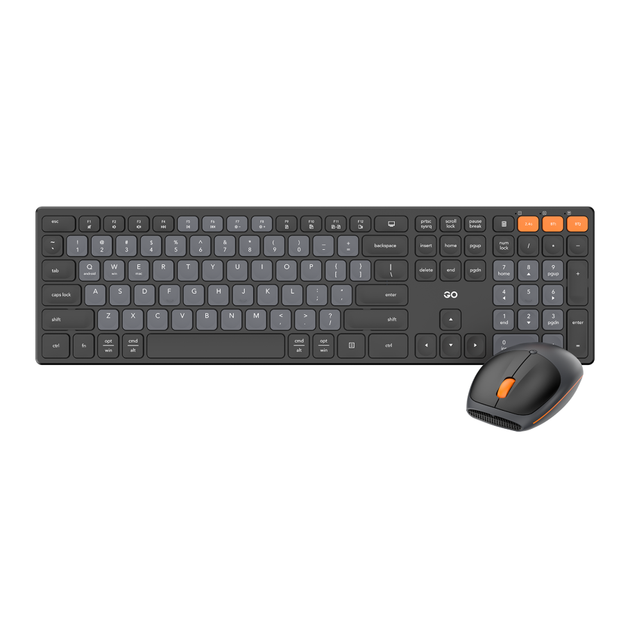 Комплект беспроводной клавиатуры и мыши Fantech Go WK895 Silent Click EN для ПК, Ноутбука, ТВ, 1600 DPI, Bluetooth 2.4 Гц USB Черный - Фото 1 Комплект беспроводной клавиатуры и мыши Fantech Go WK895 Silent Click EN для ПК, Ноутбука, ТВ, 1600 DPI, Bluetooth 2.4 Гц USB Черный - изображение 1