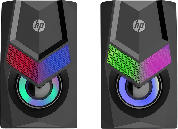 Акустична система 2.0 HP DHE-6000, 3,5мм + USB, 6Вт, LED RGB - изображение 2