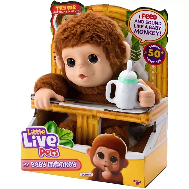 Игрушка интерактивная Little Live Pets Маленькая обезьянка (26558) - изображение 2