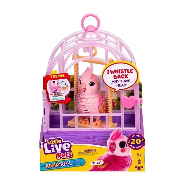 Інтерактивна іграшка Little Live Pets Папужка Розі (26692) - Фото 1 Інтерактивна іграшка Little Live Pets Папужка Розі (26692) - зображення 1