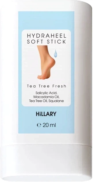 Зволожувальний стік Hillary HydraHeel Soft Stic для потрісканих п’ят з ефірною олією чайного дерева 20 мл - Фото 1 Зволожувальний стік Hillary HydraHeel Soft Stic для потрісканих п’ят з ефірною олією чайного дерева 20 мл - зображення 1