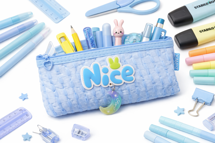 Пенал-косметичка "Nice" 20*8*4 (77-17) БЛАКИТНИЙ -- pk610-2 - зображення 2