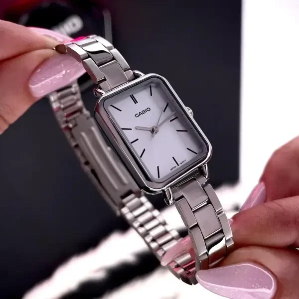 Жіночий наручний годинник Casio LTP-V009D-2E, кварцовий, сталевий браслет, водозахист 30 м - зображення 7
