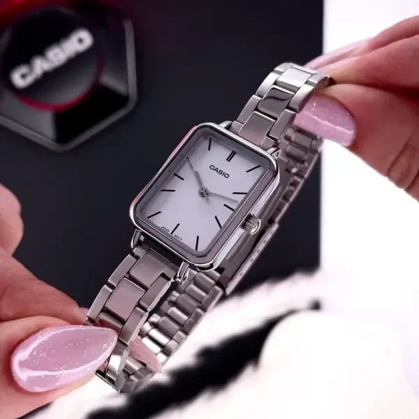 Жіночий наручний годинник Casio LTP-V009D-2E, кварцовий, сталевий браслет, водозахист 30 м - зображення 8