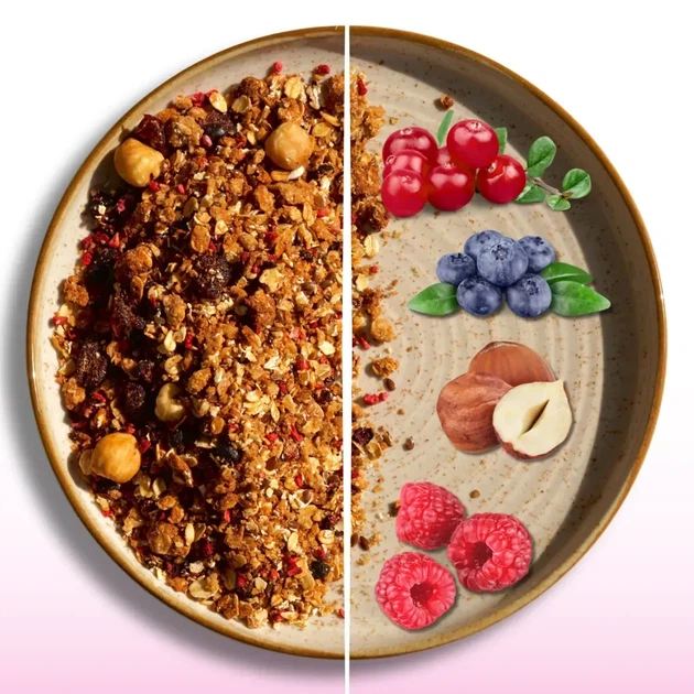 Набір граноли з протеїном Power Protein 4 Nuts, Wild Berries та Choco Nuts, 3000 г Gregory Mill - зображення 3