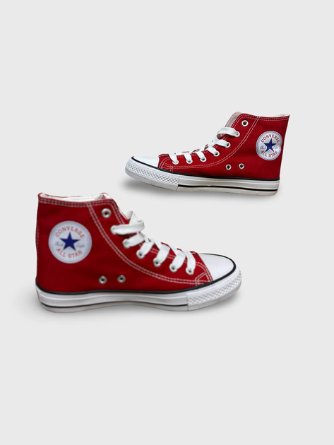 Женские кеды высокие с вышивкой Converse красные 41 - изображение 2