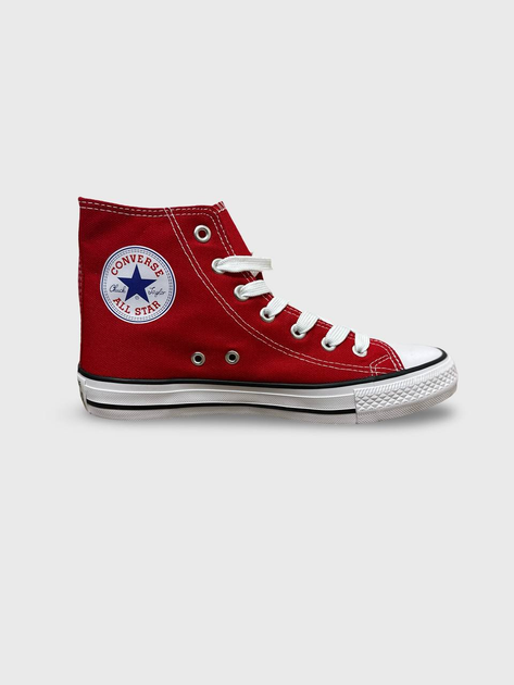 Женские кеды высокие с вышивкой Converse красные 41 - изображение 4