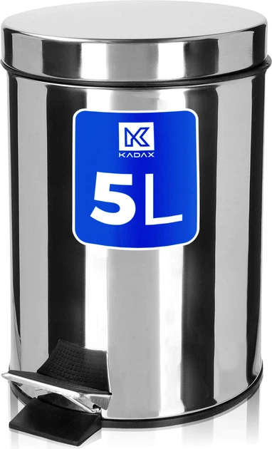 Kosz na śmieci Kadax stalowy otwierany na pedał 5 L 93104 (5902730380177) - obraz 9