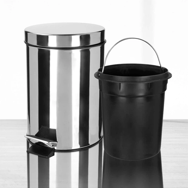 Kosz na śmieci Kadax stalowy otwierany na pedał 5 L 93104 (5902730380177) - obraz 10
