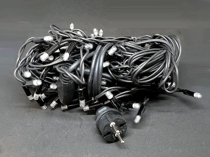 Гирлянда Дождик светодиодная с черным проводом 150LED круглая матовая мерцающая уличная синий цвет 3,3мм - изображение 2