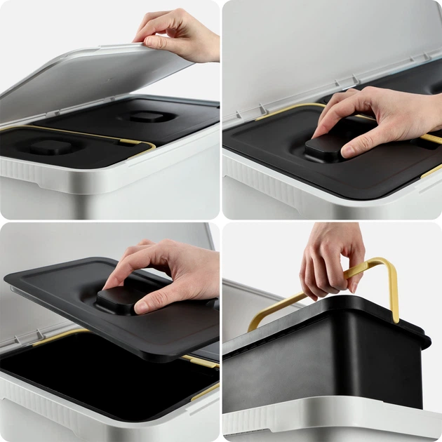 Zestaw koszy na śmieci Kadax Franey 10 + 23 L K9801 (5903699493779) - obraz 9