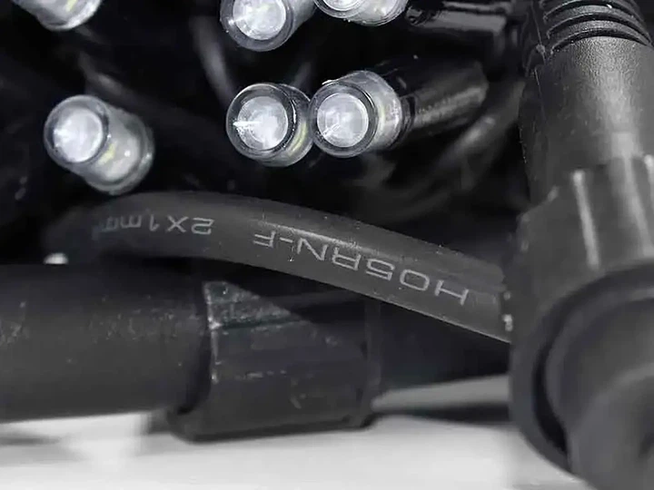 Гирлянда уличная L Lux мерцающая 100LED 10м черный провод 3,3мм белый свет модель LINE-3.3-100-W-2 - изображение 5