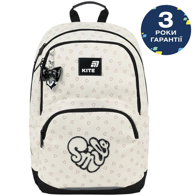 Рюкзак шкільний Kite Education 585M для дівчинки Бежевий 40x29x14см 12 л легкий Ортопедичний 1-4 клас спинка Ergo Kids (K26-585M-2) - зображення 2