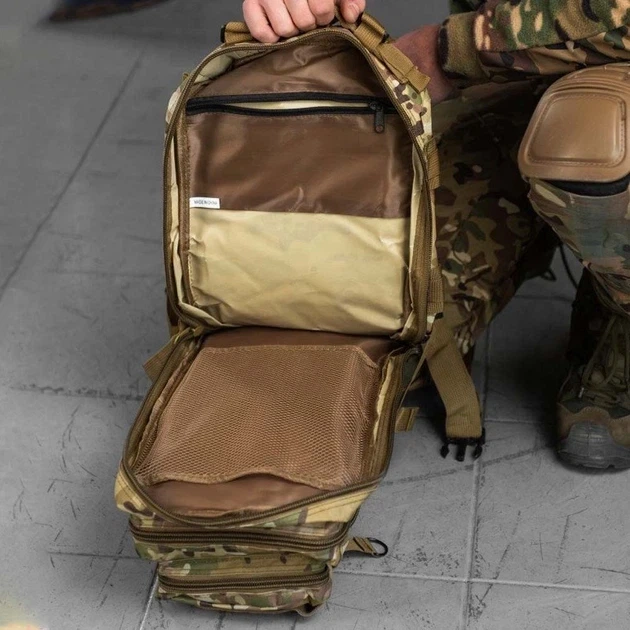 Рюкзак B02 тактический военный 25л мультикам - изображение 8
