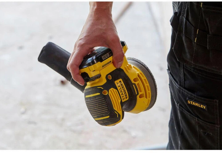 Шлифмашина эксцентриковая аккумуляторная бесщеточная STANLEY FATMAX SFMCW220D1S диаметр подошвы 125 мм (SFMCW220D1S) - изображение 6