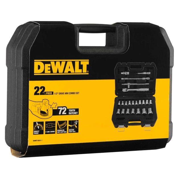 Набір головок DeWALT, 1/2", 22 предмети. (DWMT19241-1) - изображение 5