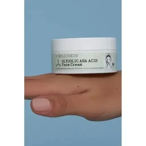 Восстанавливающий крем для лица с гликолевой кислотой HOLLYSKIN Glycolic AHA Acid Face Cream, 50 ml - изображение 3